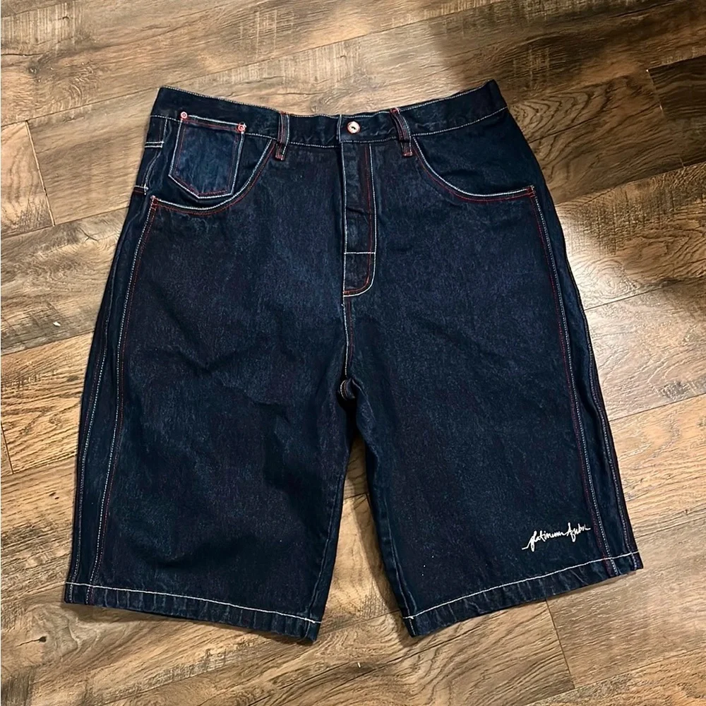 Vintage Y2K FUBU Platinum Fat Albert The Junk Yard Gang Jean Short Men's Size 40